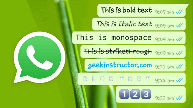 How to change font style in WhatsApp?
